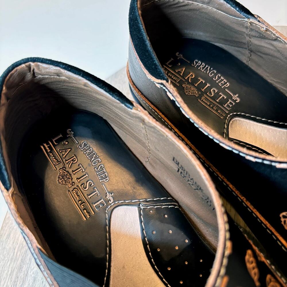 Spring Step L’Artiste Burbank Leather Slip On Clogs Black Women's EU 40 US 9.5 - Picture 8 of 12